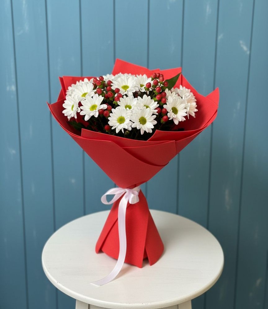 Букет цветов из: Хризантемы в Икряном