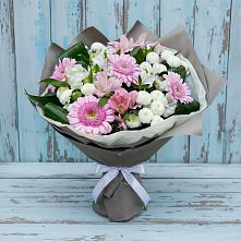 Букет цветов из:  Герберы, Альстромерии и Хризантемы #REPLACE_PRED# Икряном