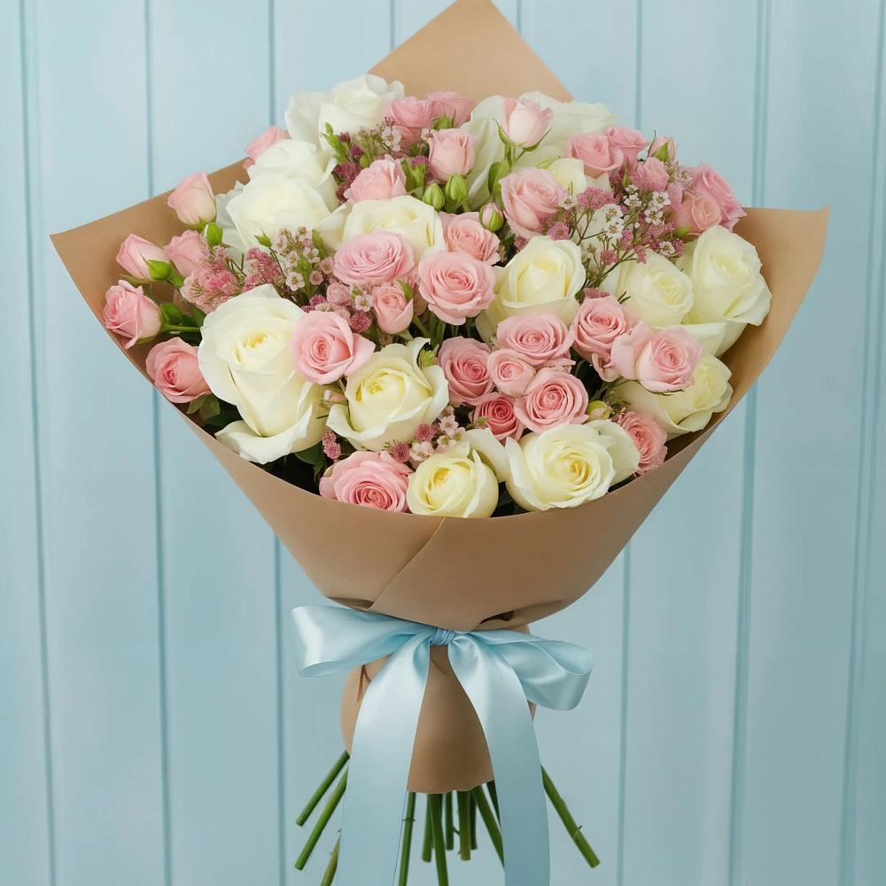 Букет цветов из: Розы в Икряном