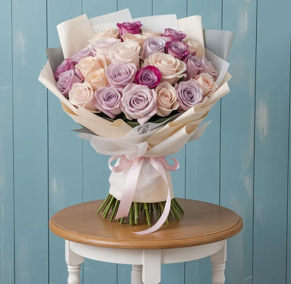 Букет цветов из: Розы в Икряном