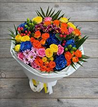 Букет цветов из:  Розы и Хризантемы в Икряном
