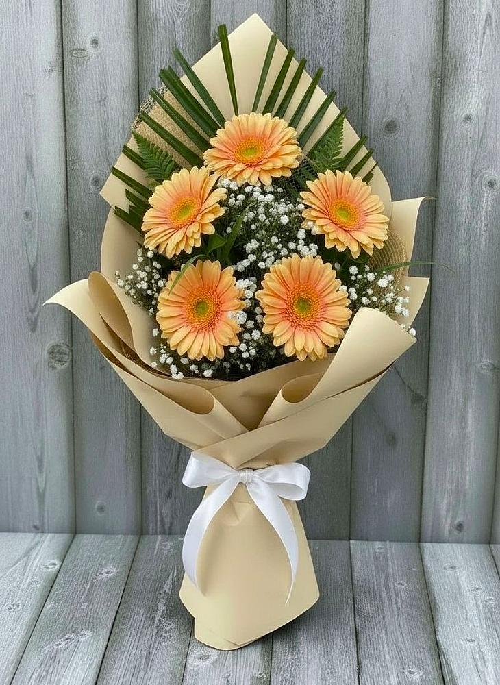 Букет цветов из: Герберы в Икряном